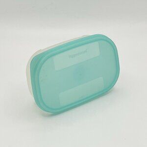 VTG Tupperware 4 oz Mini Snack Keeper 4160C Teal Lid Small Storage Container USA